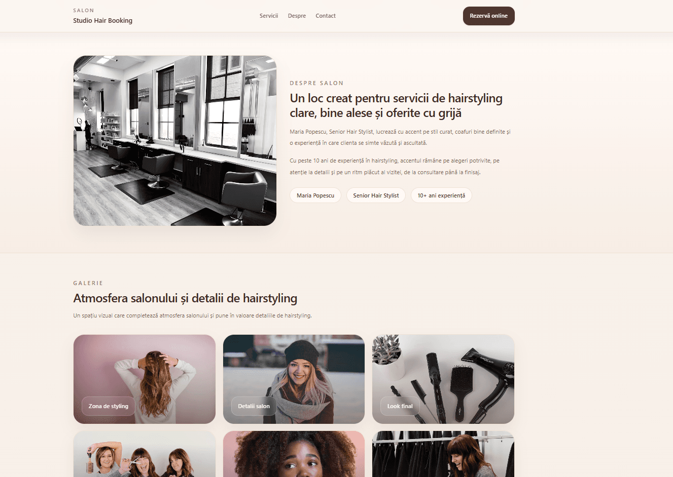 Studio Hair Booking Services Management screenshot