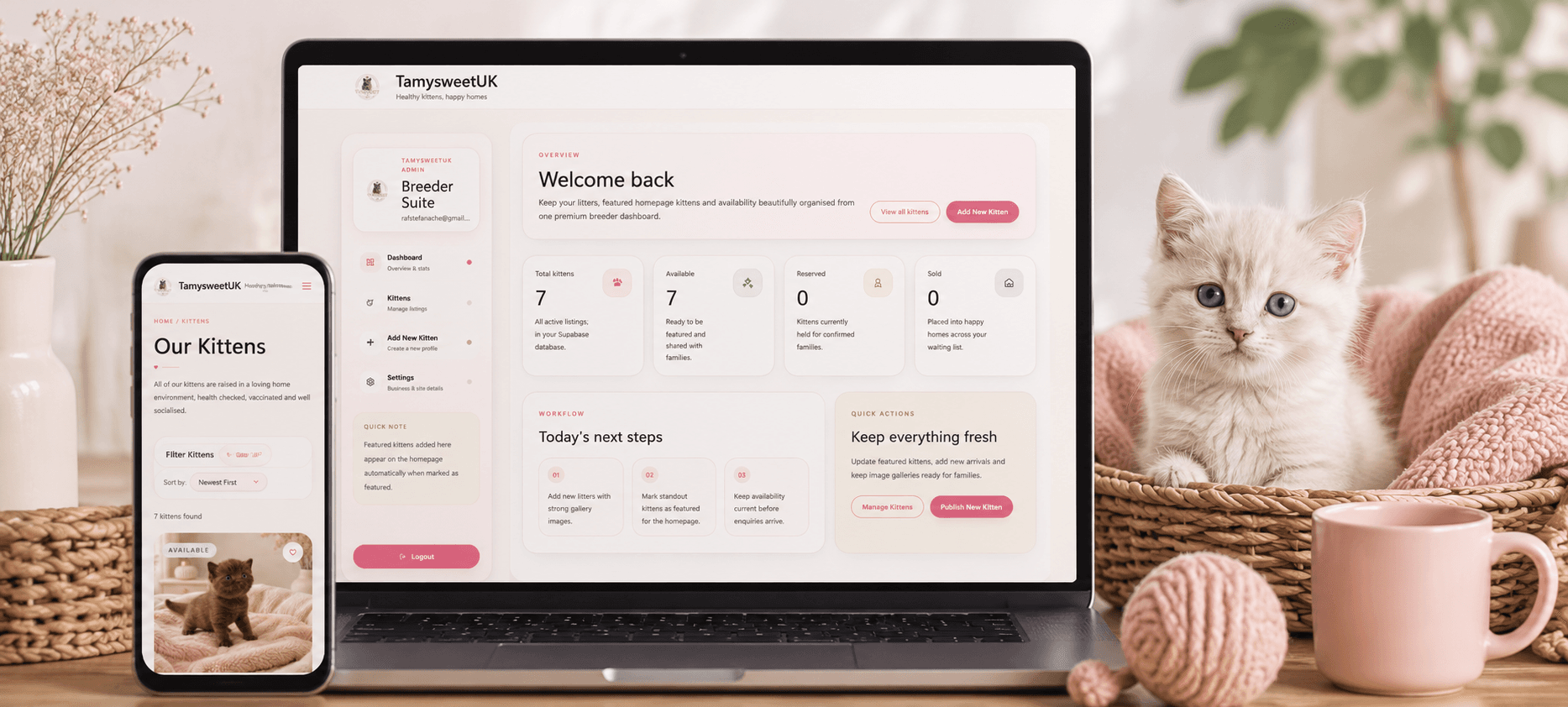 TamysweetUK Breeder Platform project preview